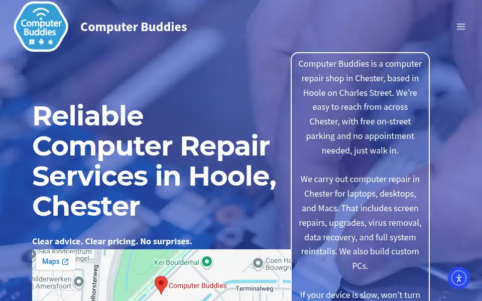 Screenshot of computerbuddies.co.uk