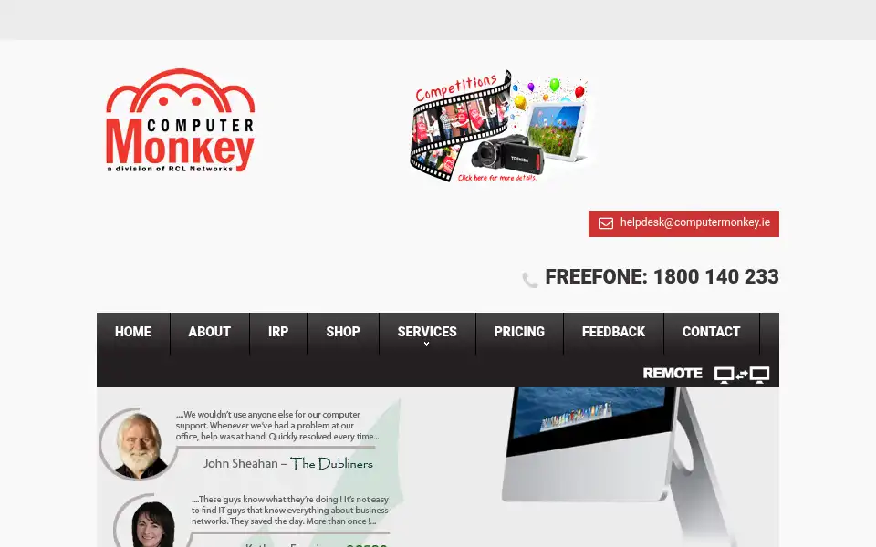 Screenshot of computermonkey.com