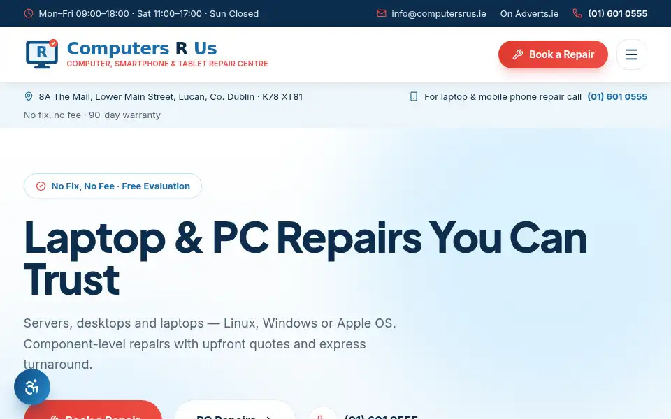 Screenshot of computersrus.ie