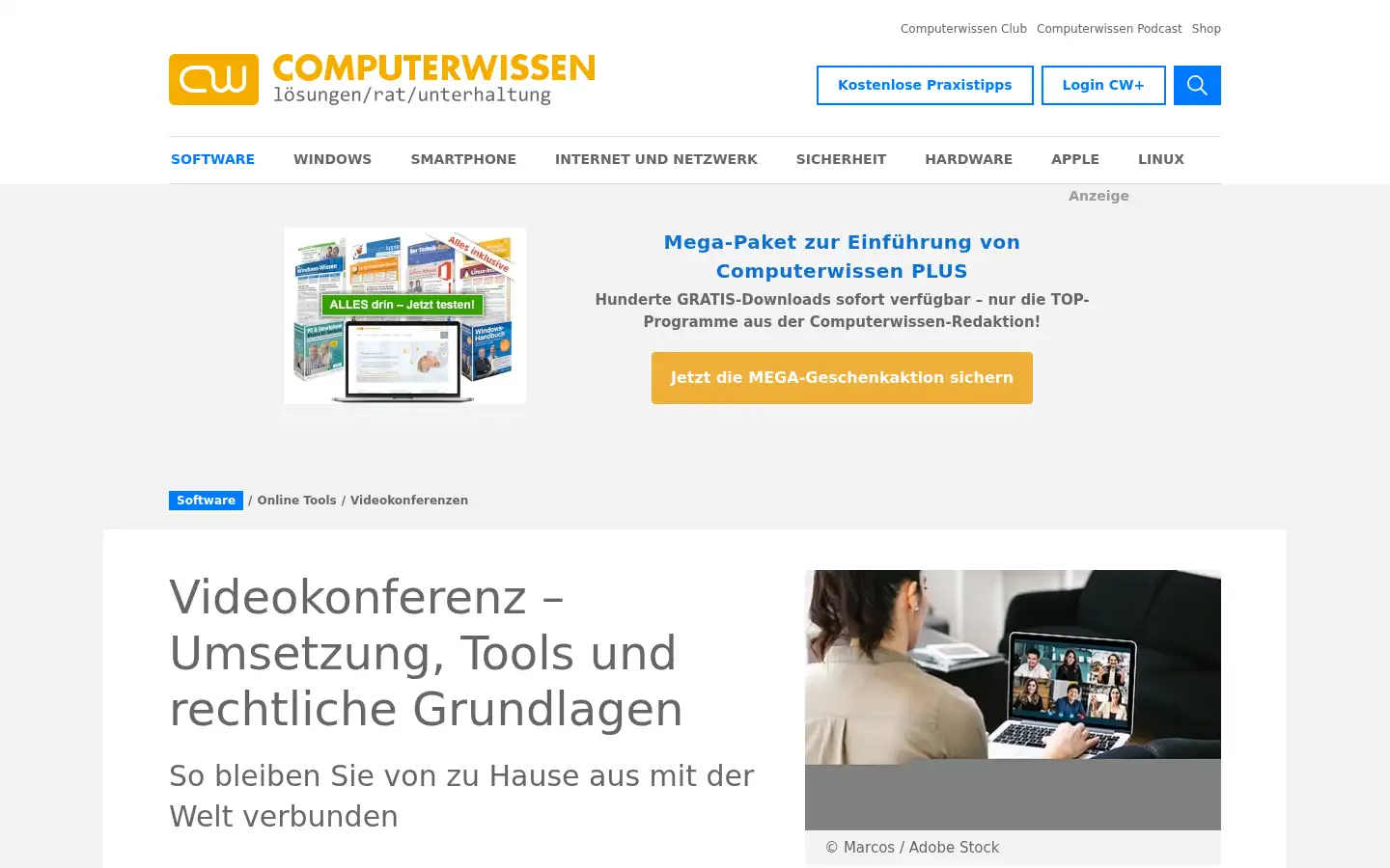 Screenshot of computerwissen.de