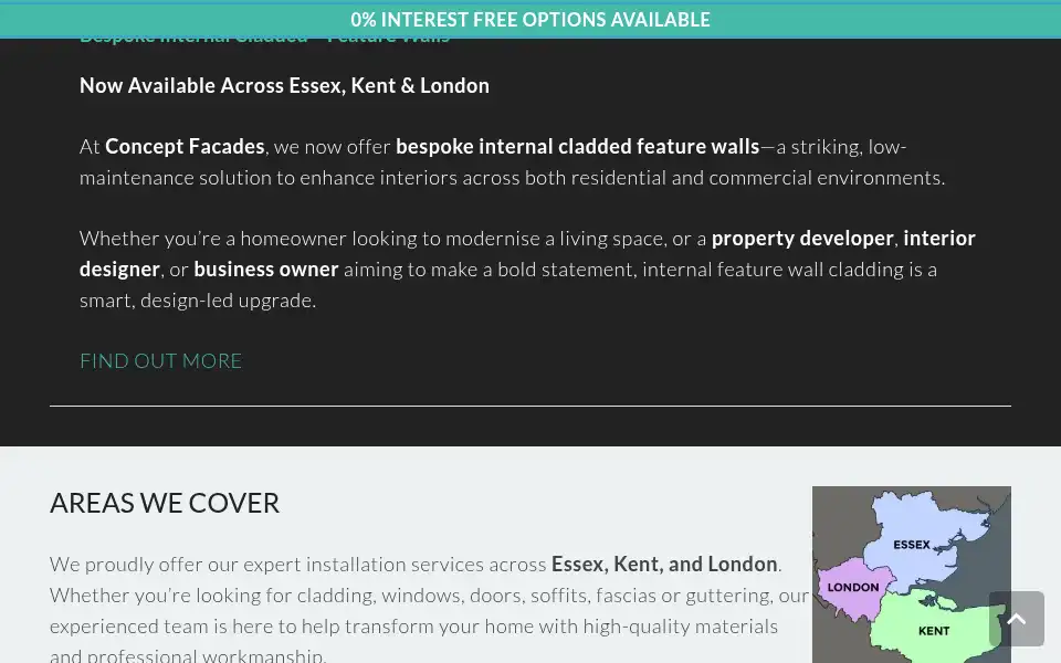 Screenshot of conceptfacades.co.uk