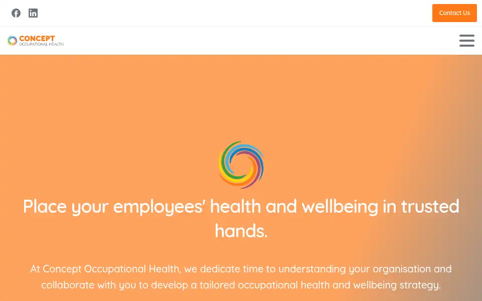 Screenshot of conceptoccupationalhealth.co.uk