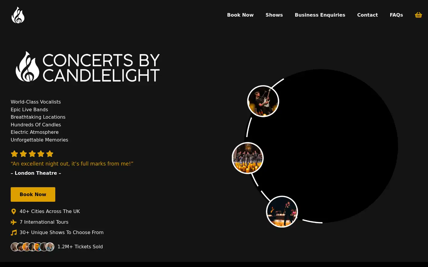 Screenshot of concertsbycandlelight.com
