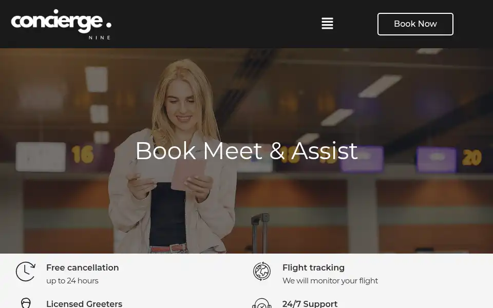 Screenshot of conciergenine.com