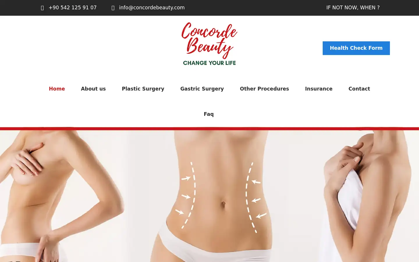 Screenshot of concordebeauty.com