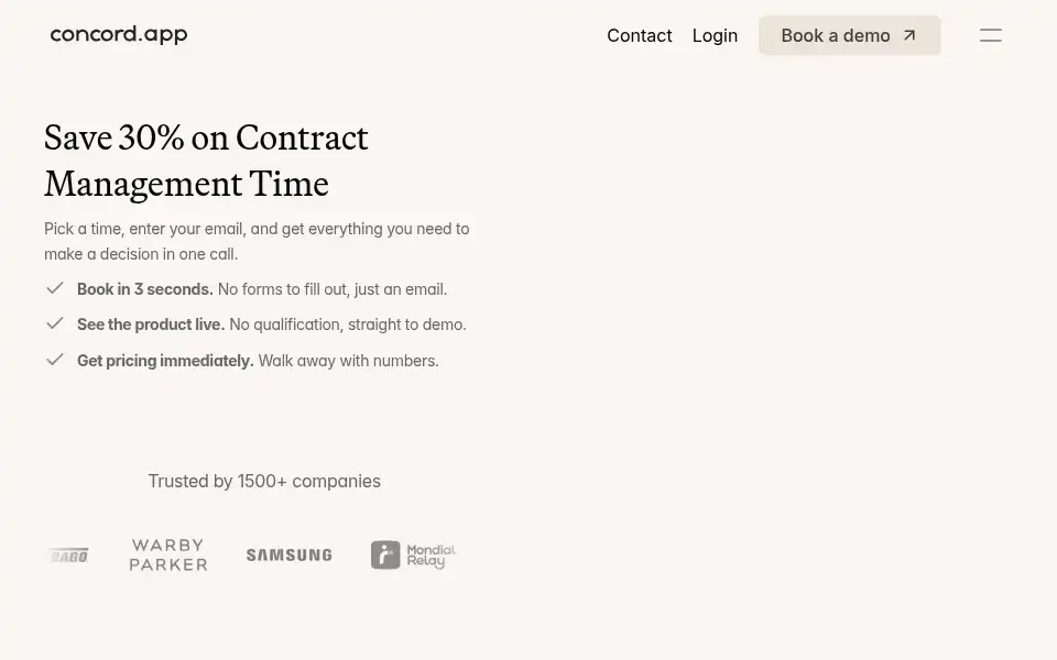 Screenshot of concordnow.com