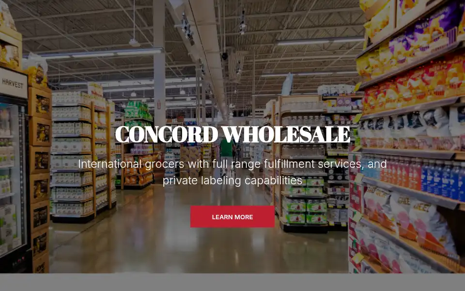 Screenshot of concordwholesale.com