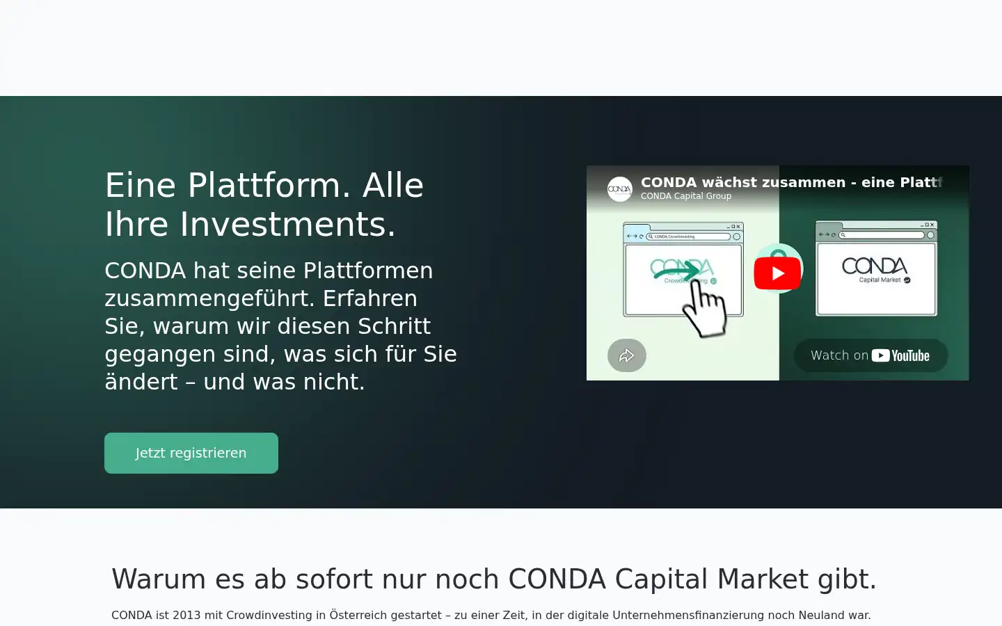 Screenshot of conda.at