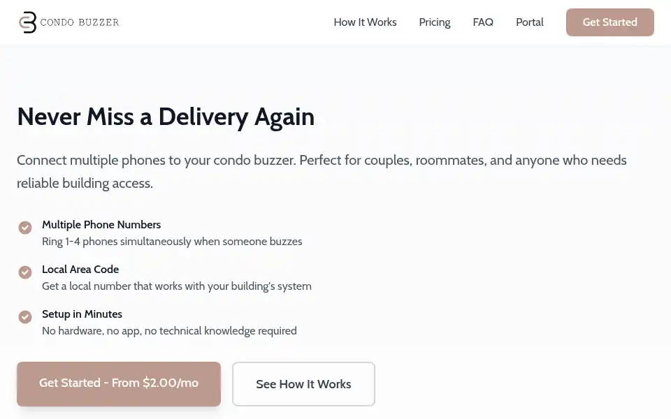 Screenshot of condobuzzer.ca