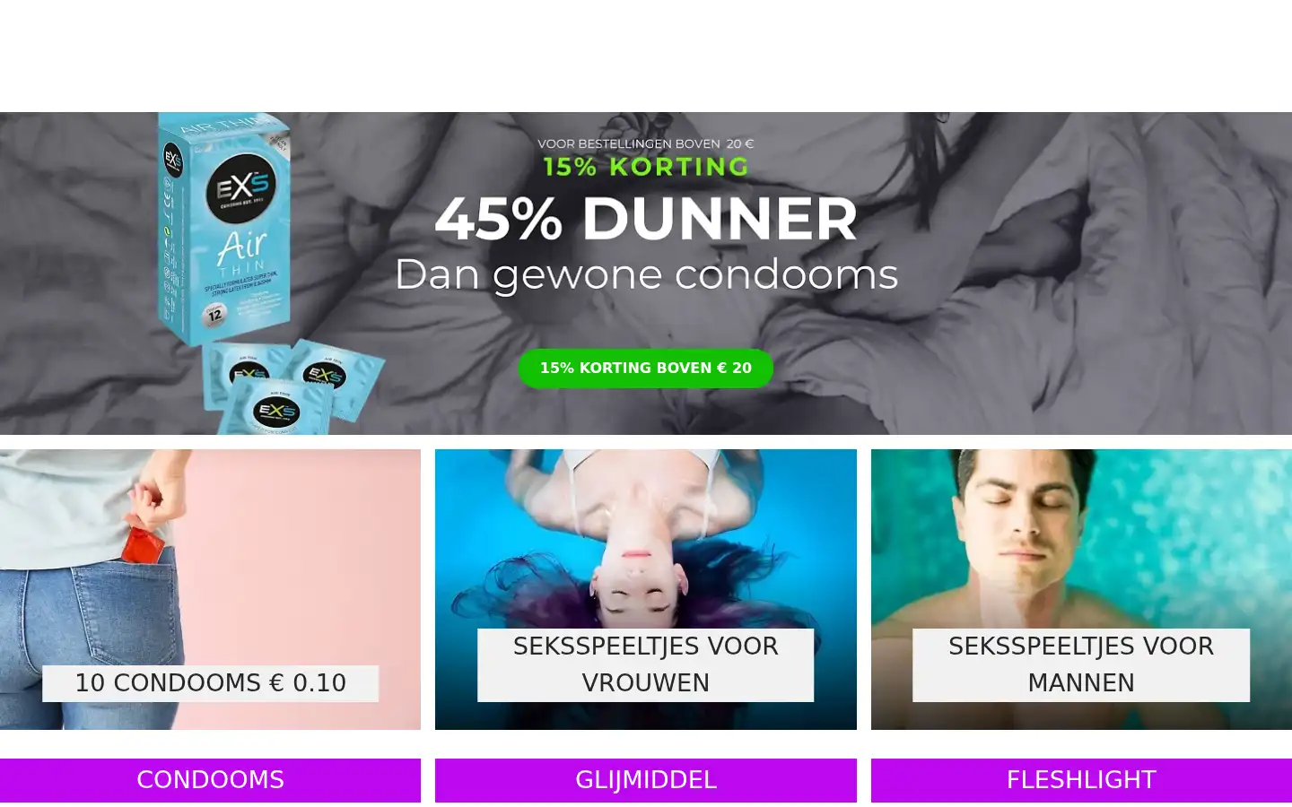 Screenshot of condoomoutlet.nl