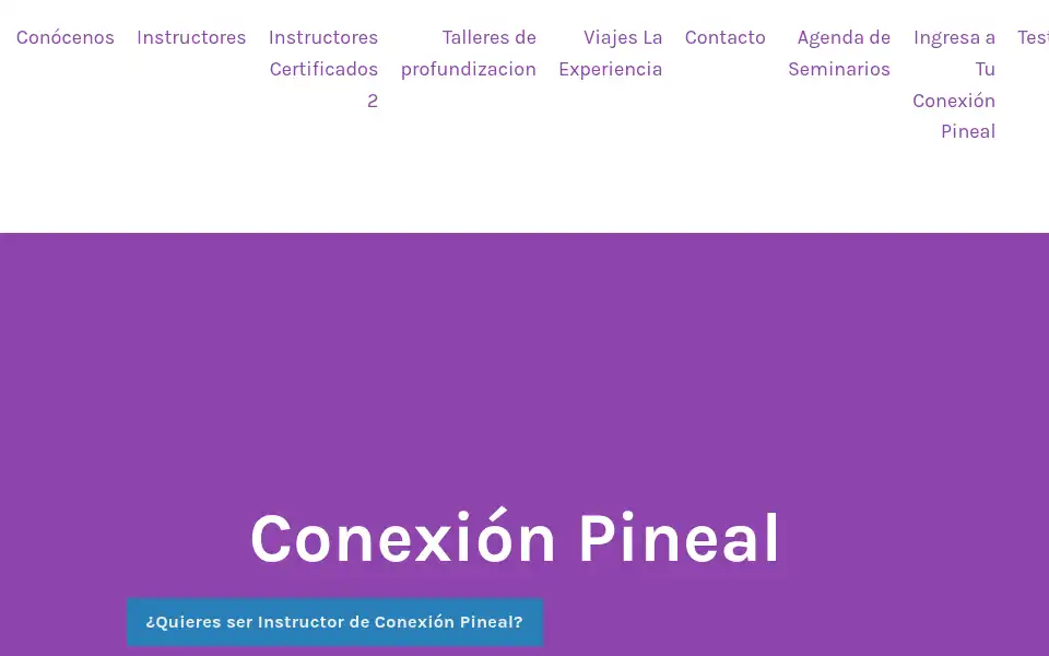 Screenshot of conexionpineal.net