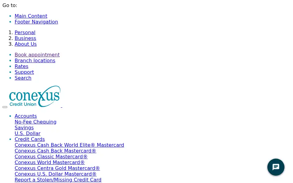 Screenshot of conexus.ca