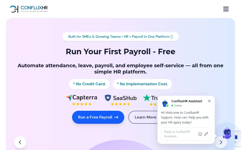 Screenshot of confluxhr.com