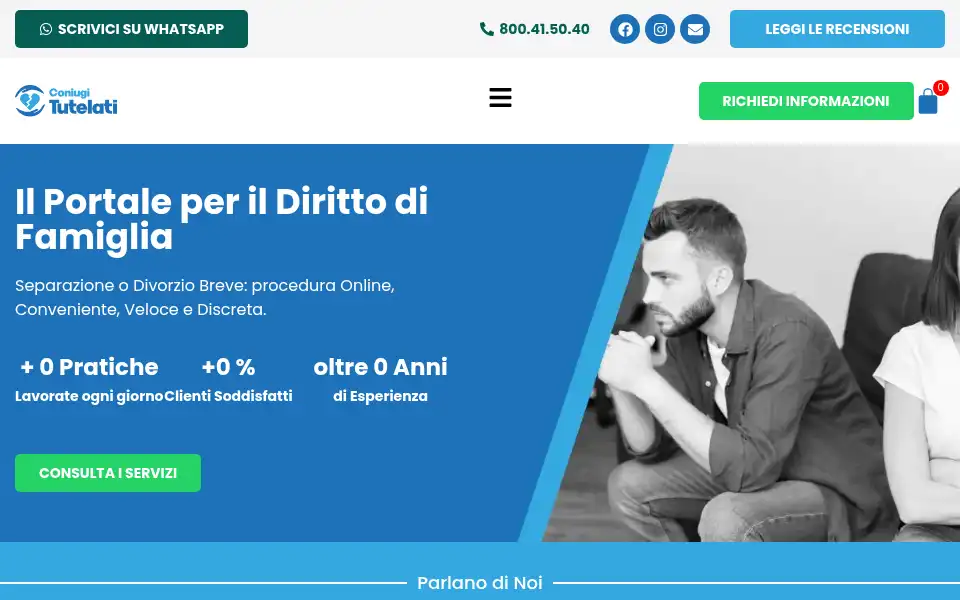 Screenshot of coniugitutelati.com
