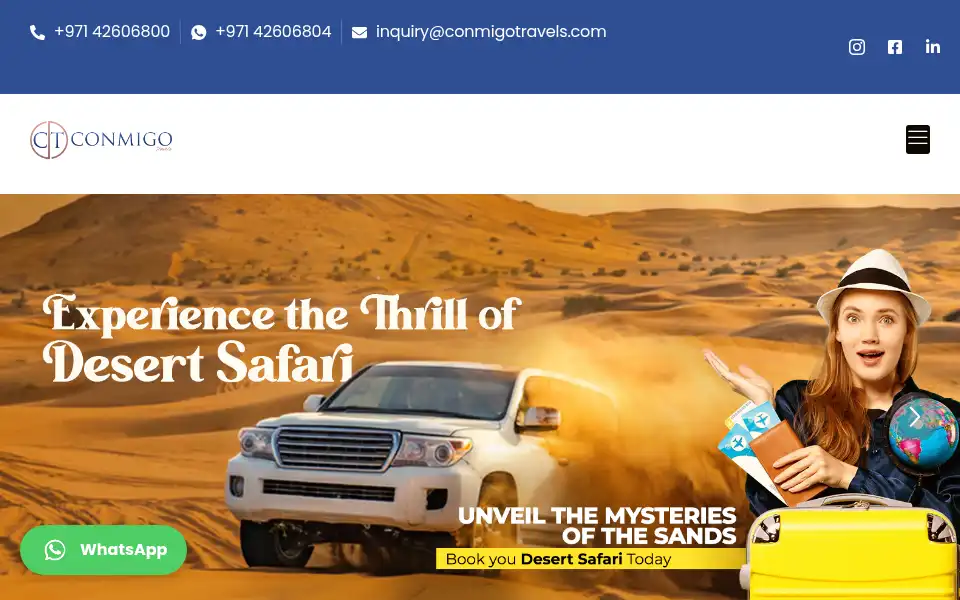 Screenshot of conmigotravels.com