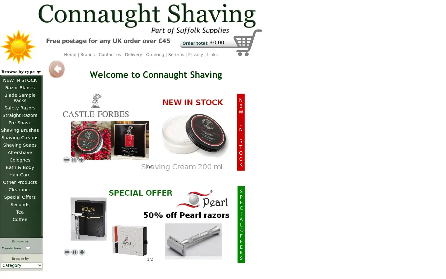 Screenshot of connaughtshaving.com
