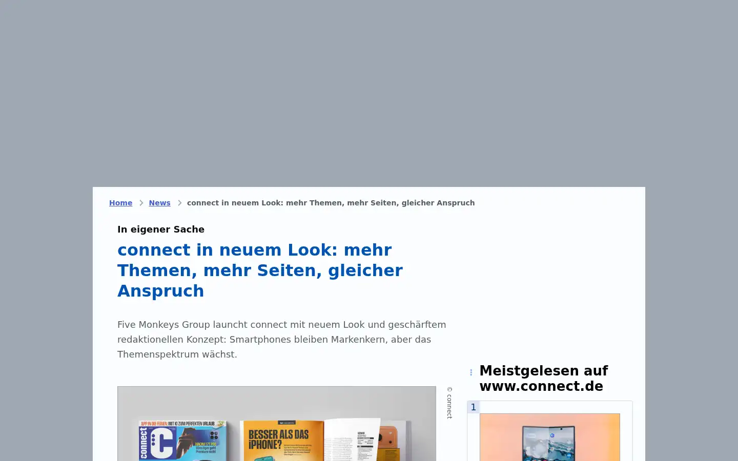 Screenshot of connect.de