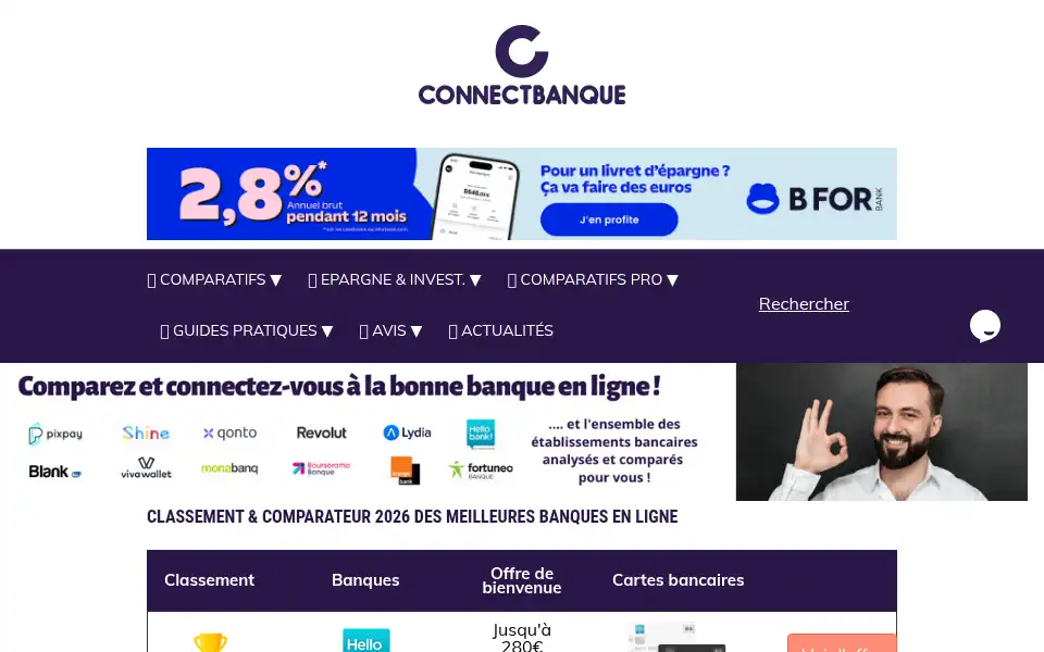 Screenshot of connectbanque.com