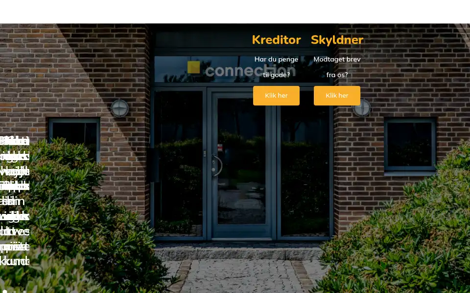 Screenshot of connectioninkasso.dk