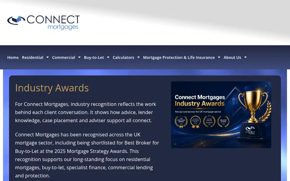 Screenshot of connectmortgages.co.uk