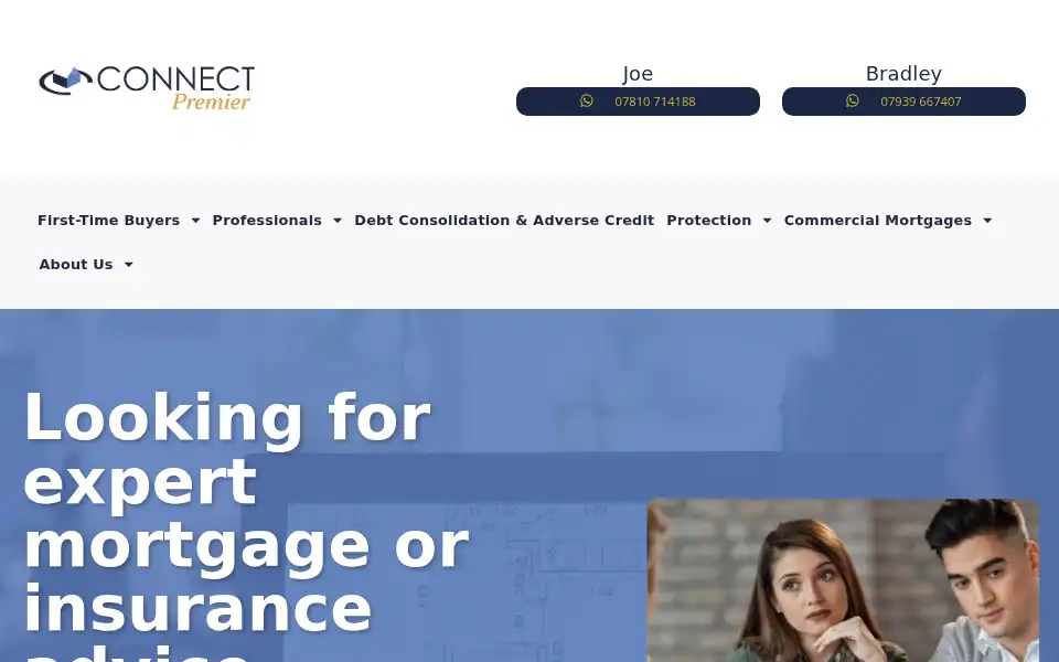 Screenshot of connectpremier.co.uk