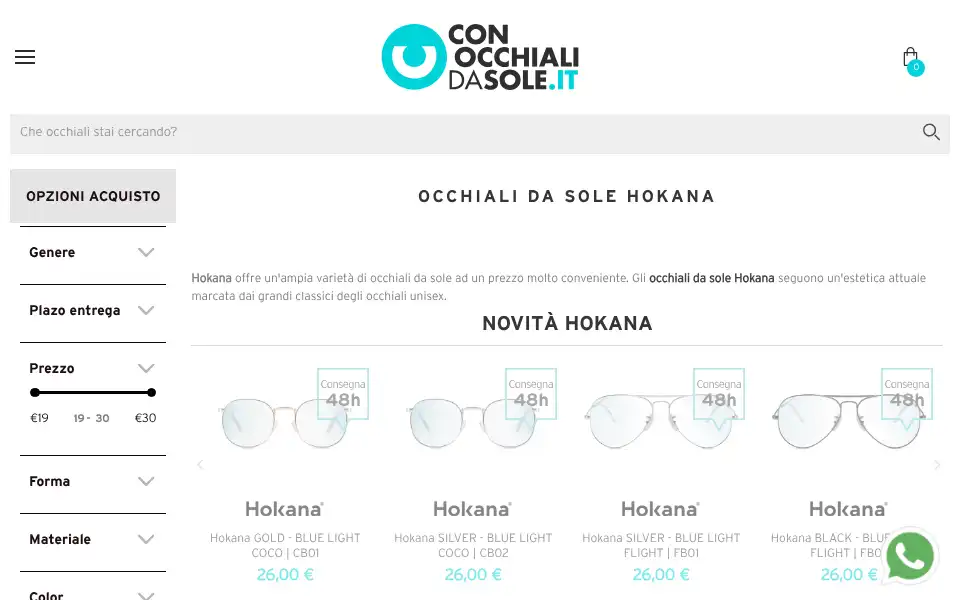 Screenshot of conocchialidasole.it