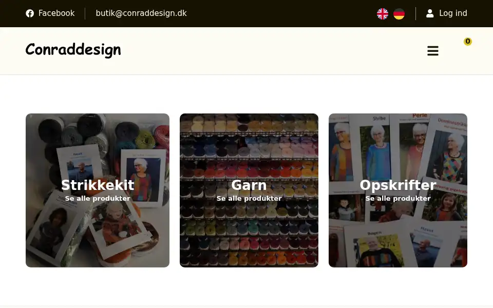 Screenshot of conraddesign.dk