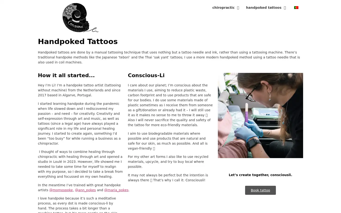 Screenshot of consciousli.com