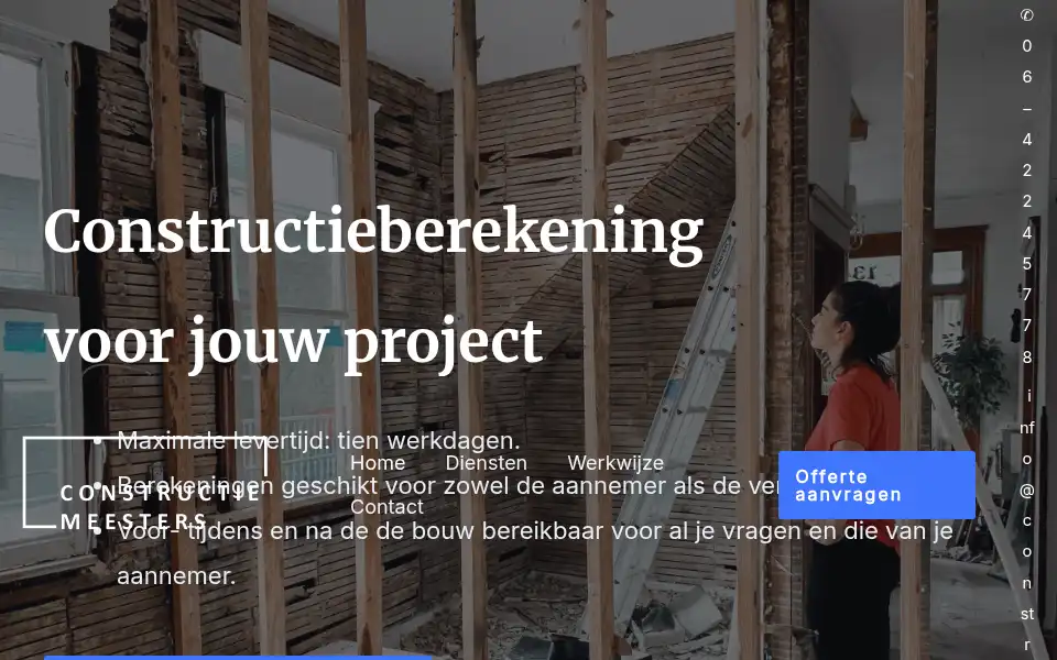 Screenshot of constructiemeesters.nl