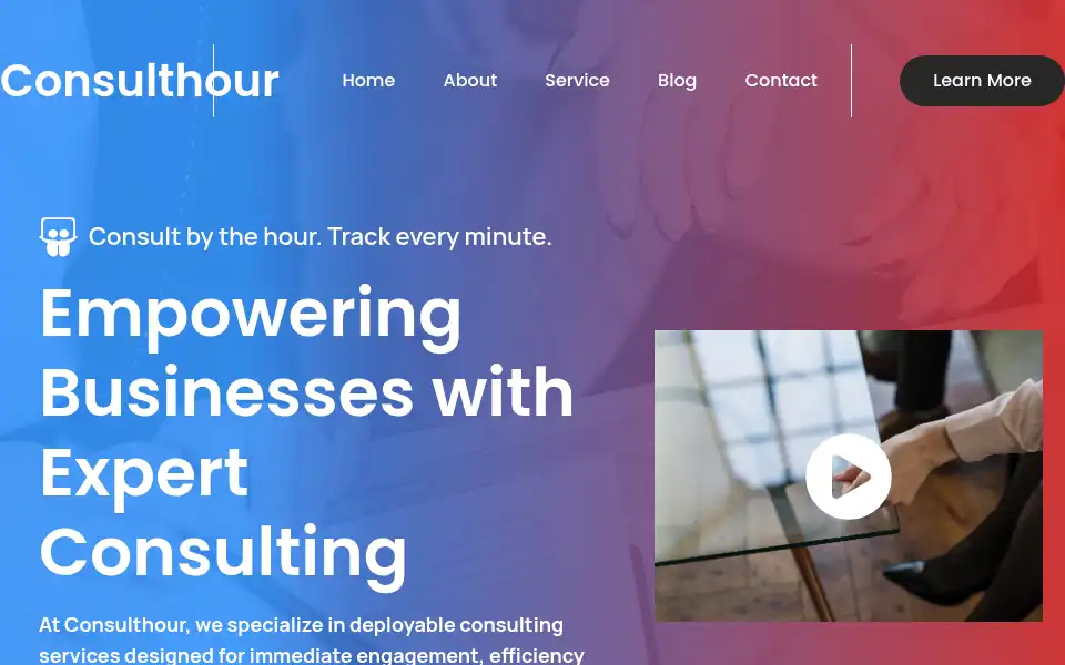 Screenshot of consulthour.com