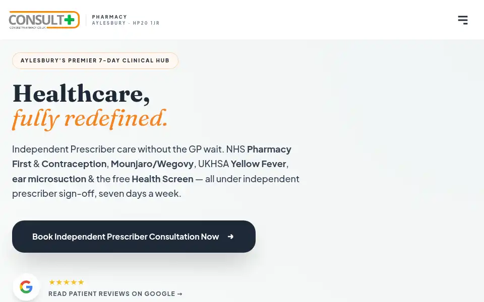 Screenshot of consultpharmacy.co.uk