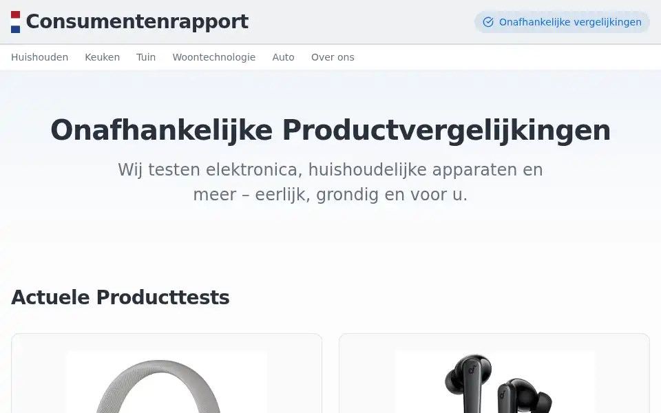 Screenshot of consumenten-rapport.nl