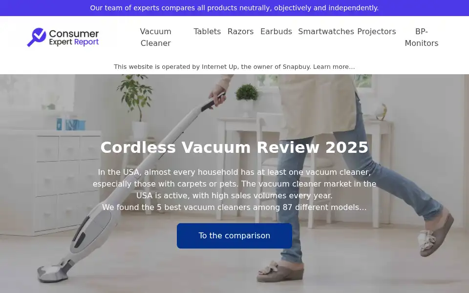Screenshot of consumerexpertreport.com