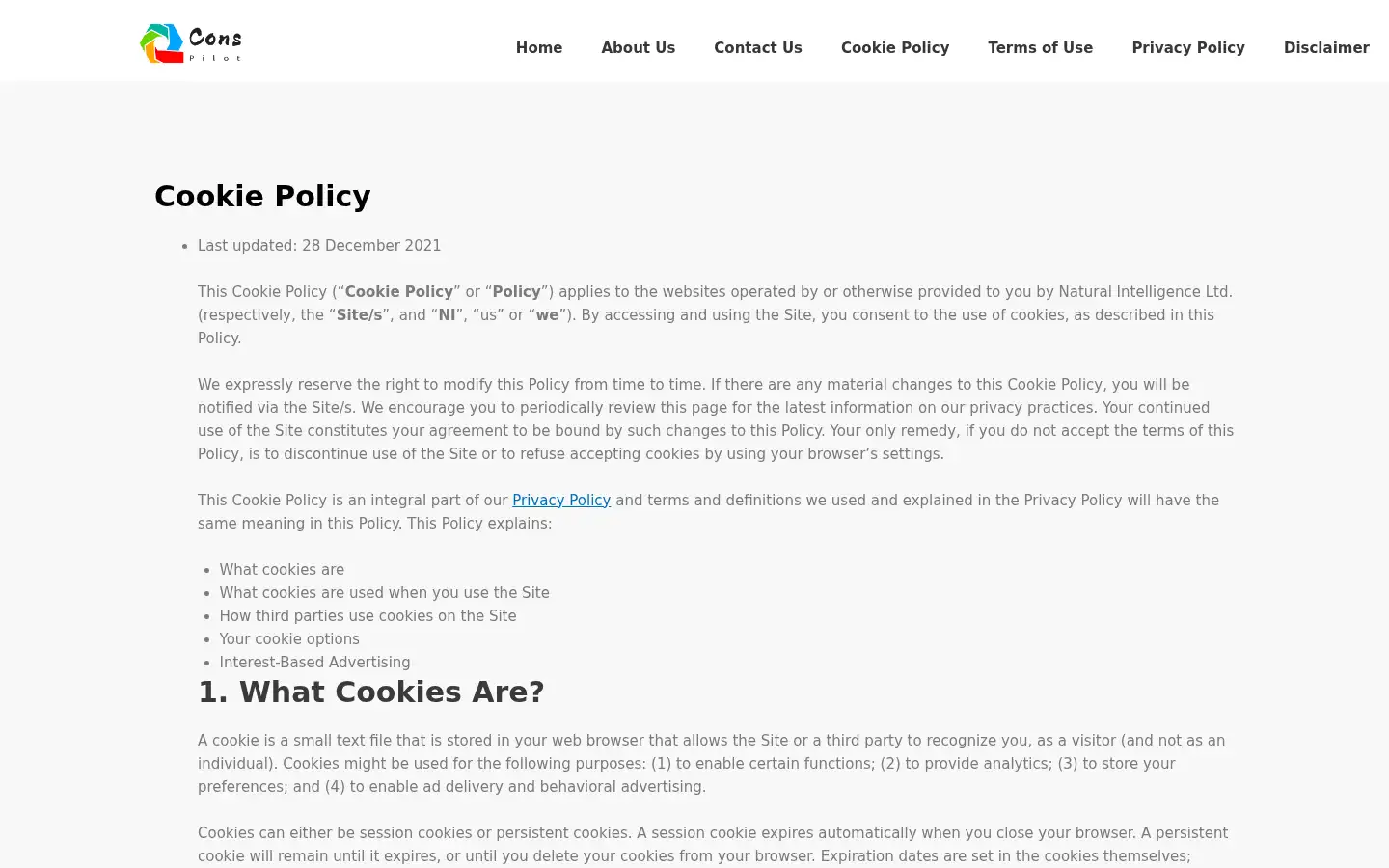Screenshot of consumerpilot.org