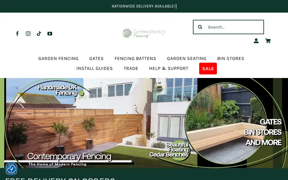 Screenshot of contemporaryfencing.com
