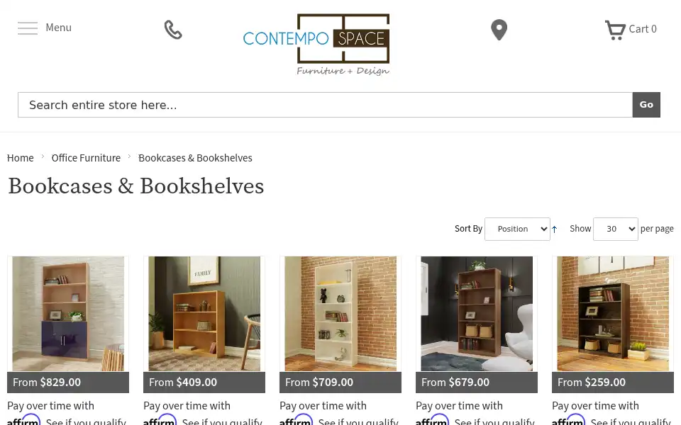Screenshot of contempospace.com