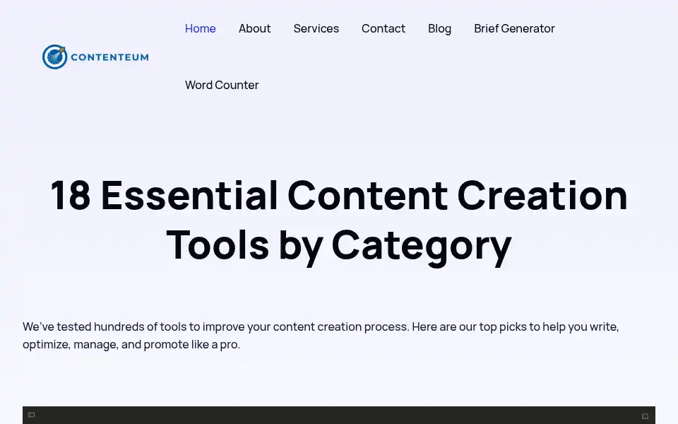 Screenshot of contenteum.io