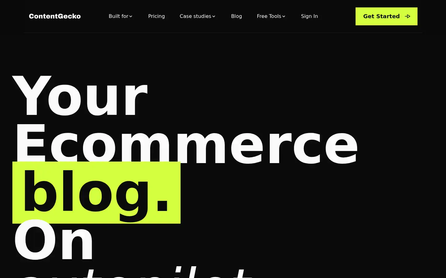 Screenshot of contentgecko.io