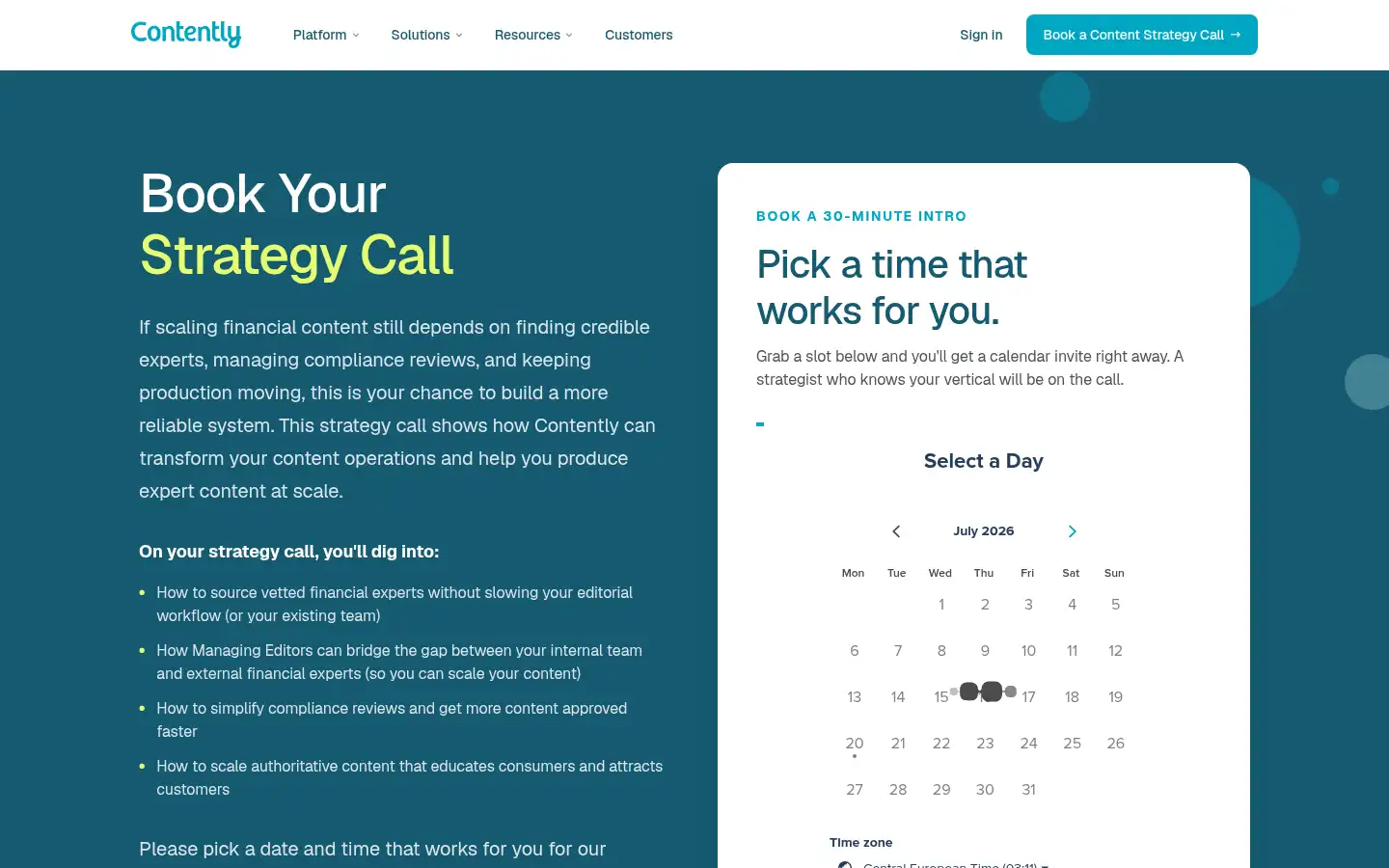Screenshot of contently.com