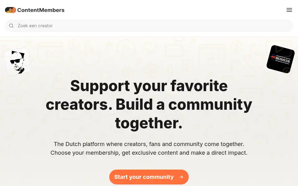 Screenshot of contentmembers.com