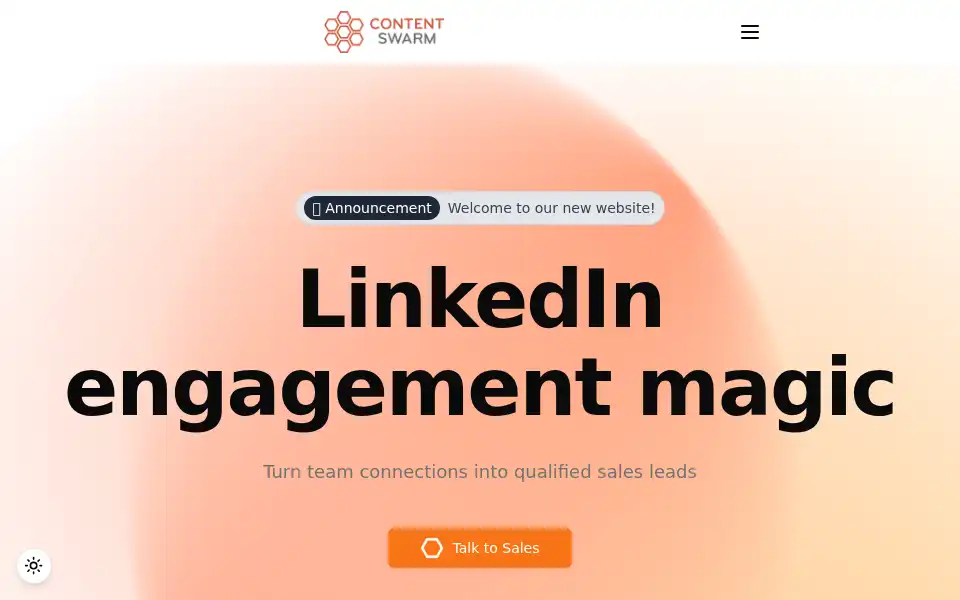 Screenshot of contentswarm.io