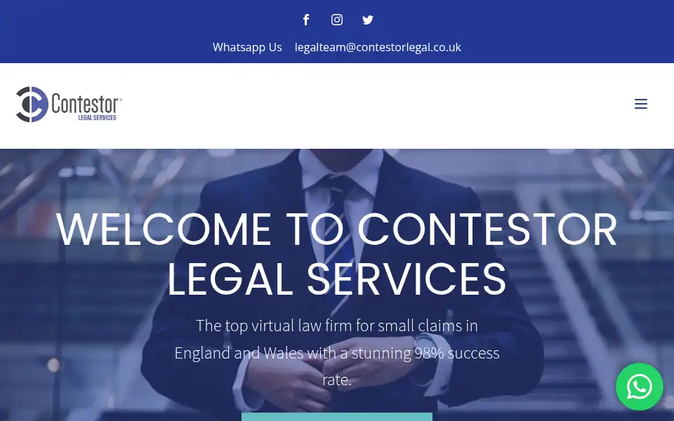 Screenshot of contestorlegal.co.uk