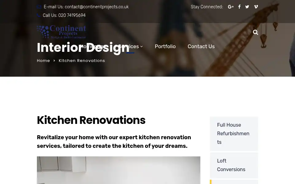 Screenshot of continentprojects.co.uk