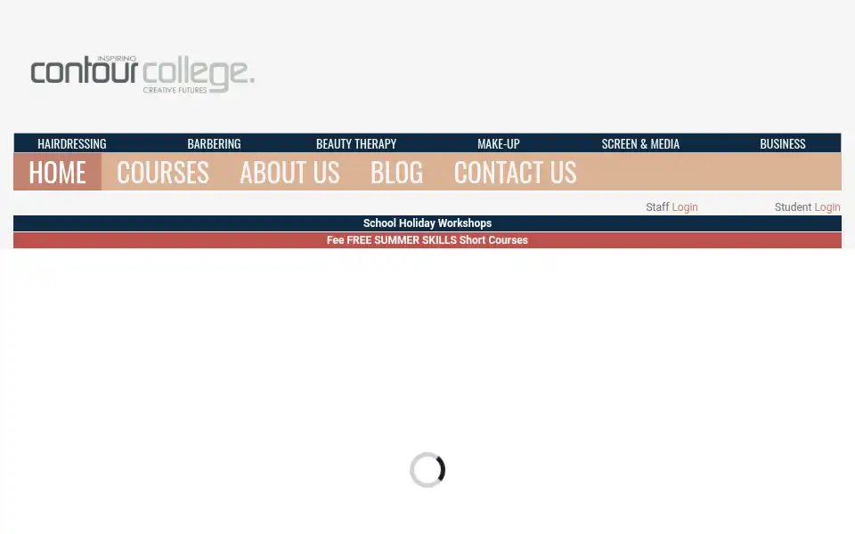 Screenshot of contourcollege.com.au