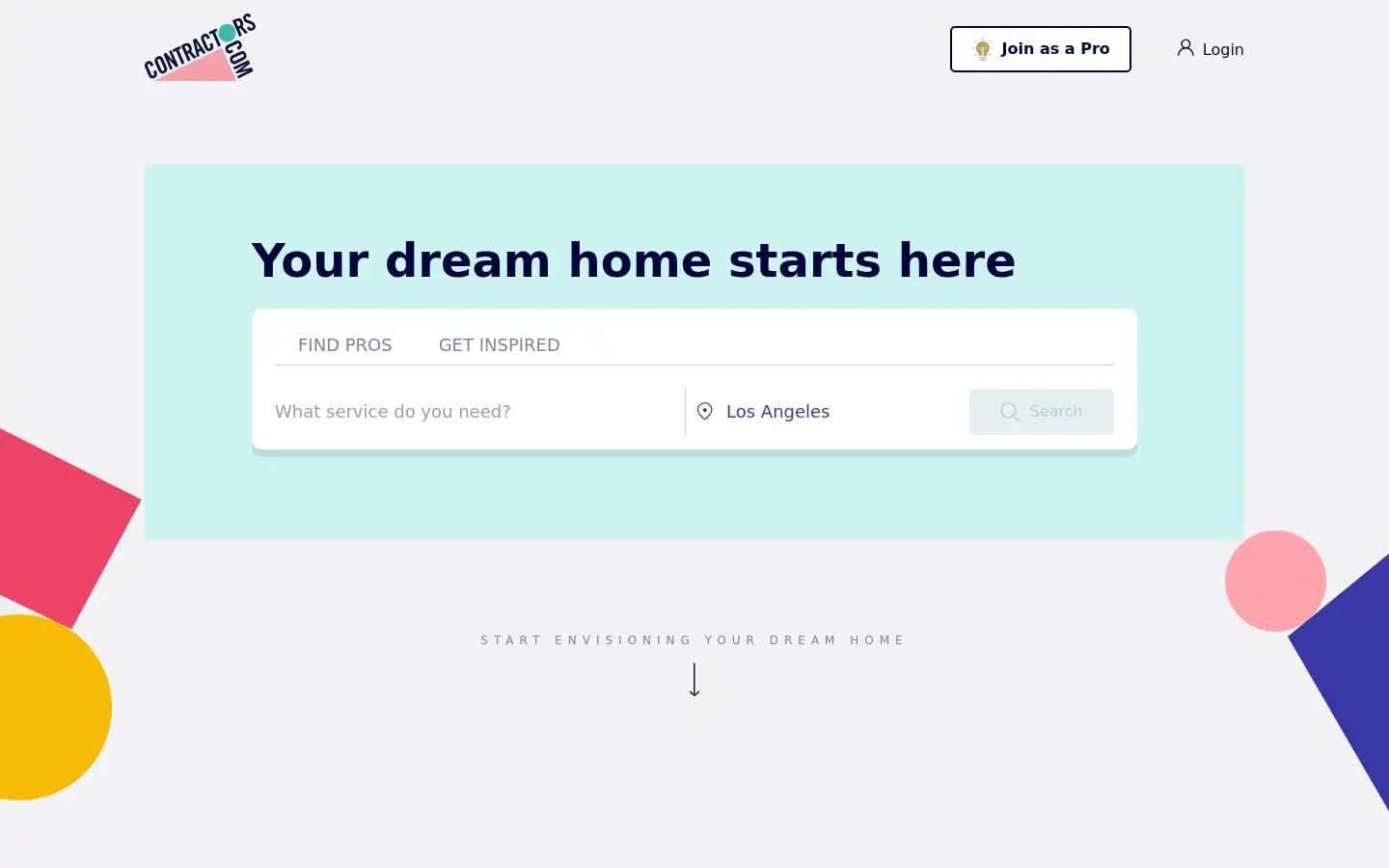 Screenshot of contractors.com