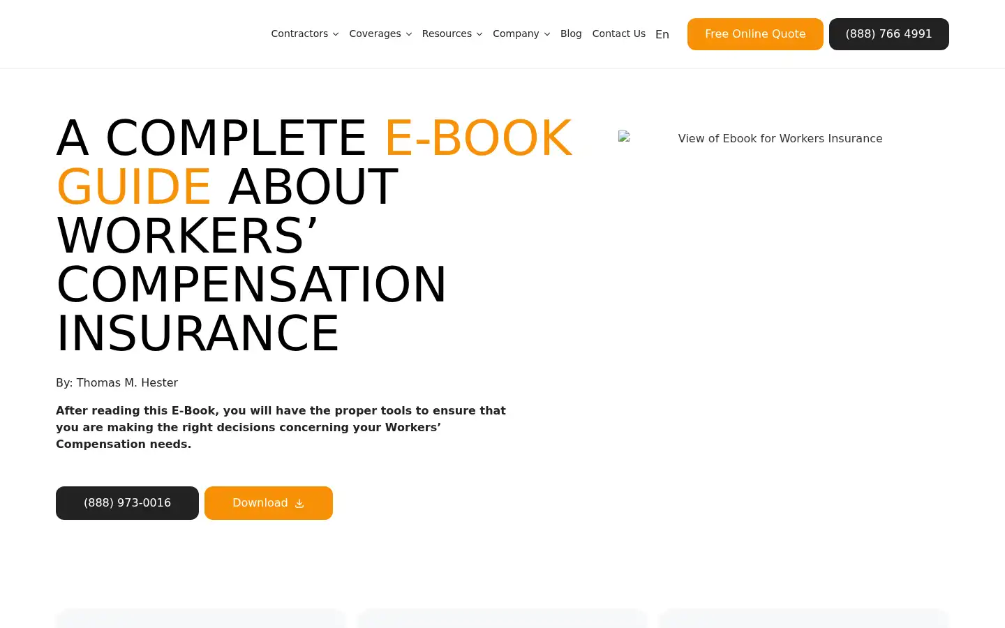 Screenshot of contractorsliability.com