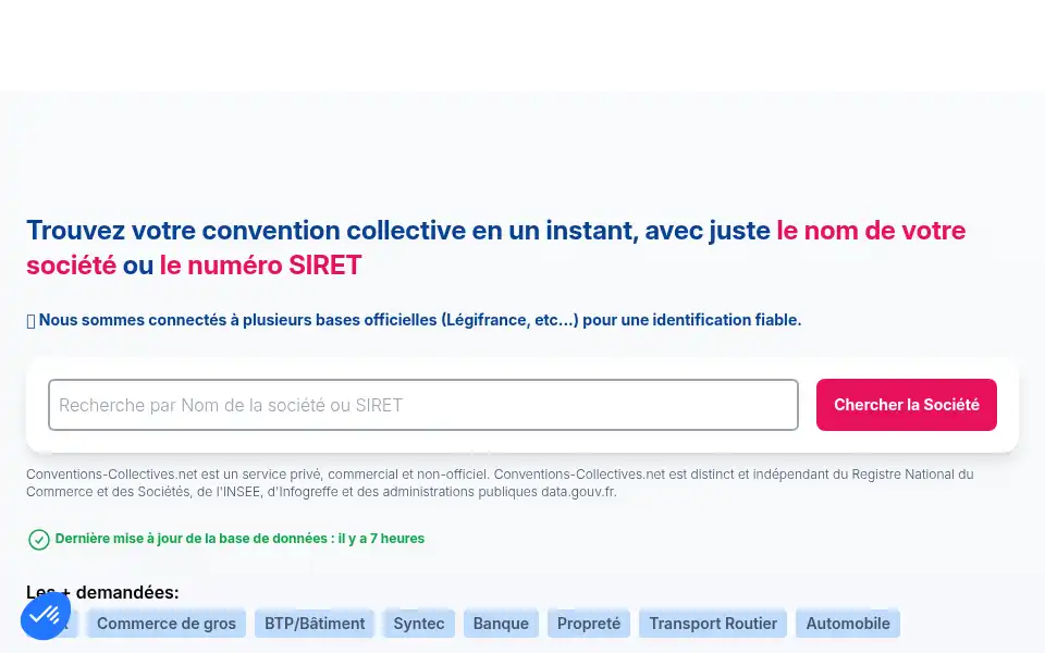 Screenshot of conventions-collectives.net