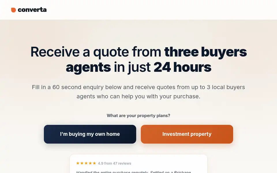 Screenshot of converta.com.au