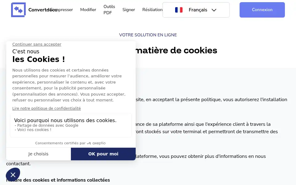 Screenshot of convertdocu.com