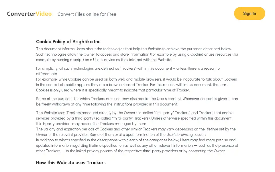 Screenshot of converter.video